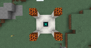 Top down view of finished multi-block structure